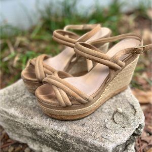 Jimmy Choo Tan Rope Wedges